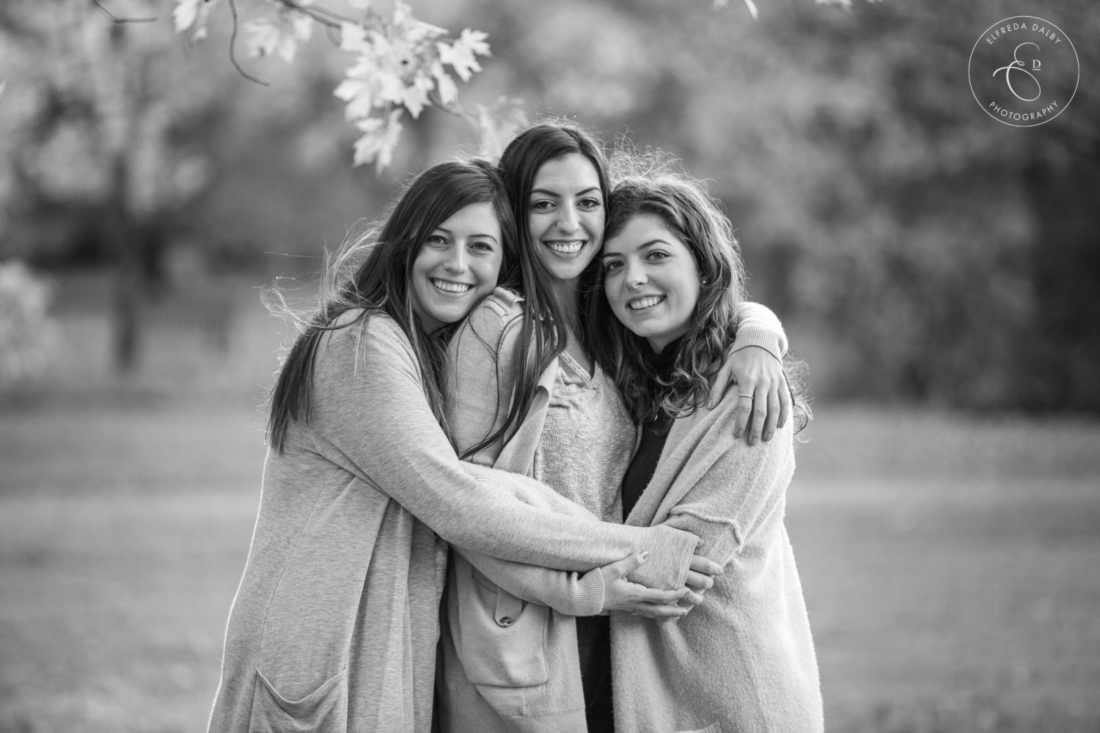 Beautiful sisters hugging family portrait Guelph