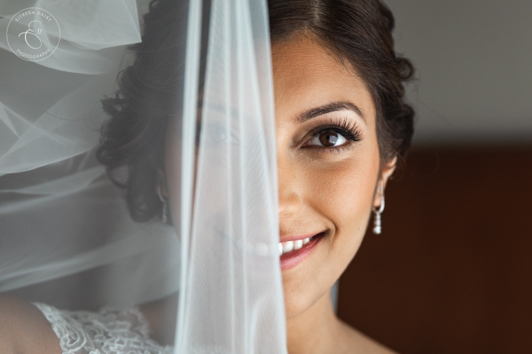 Beautiful photo of bride with veil