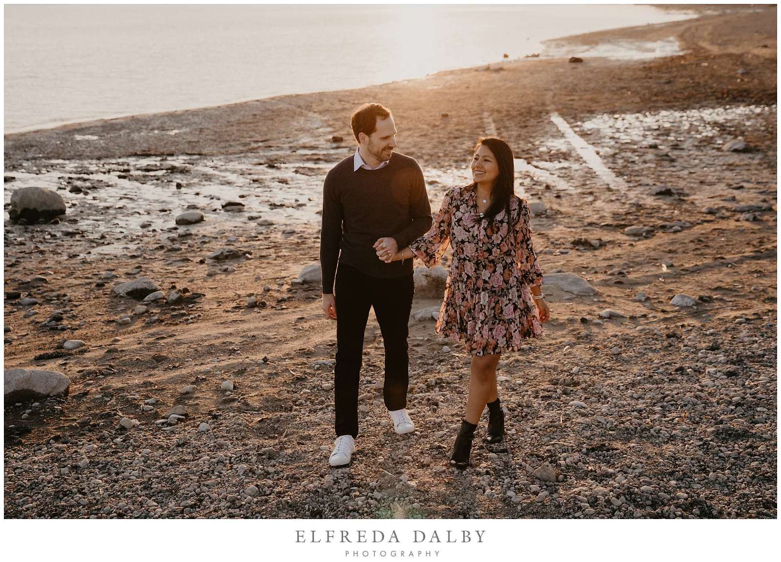 Stunning light during engagement session
