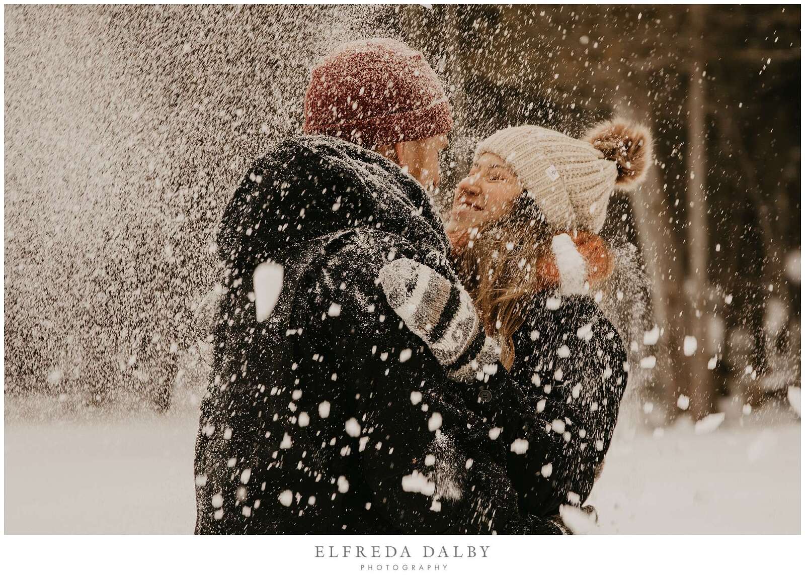 Winter engagement session