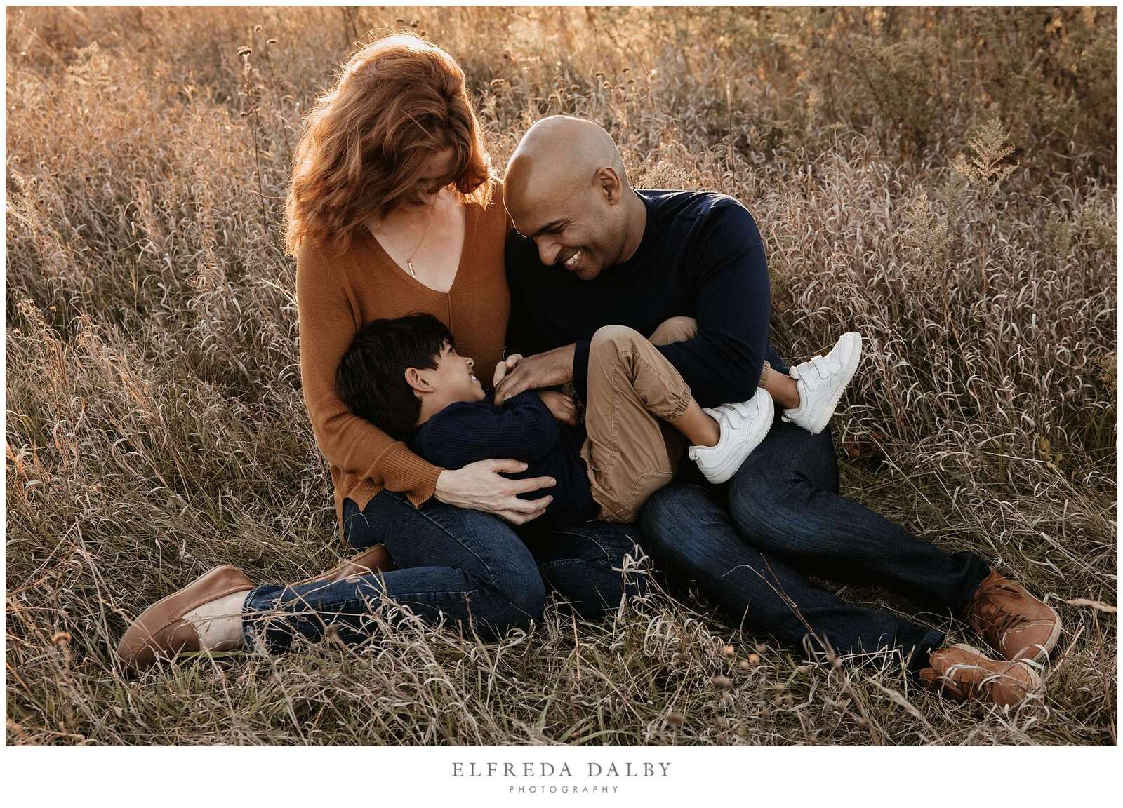 Cuddles with mom and dad
